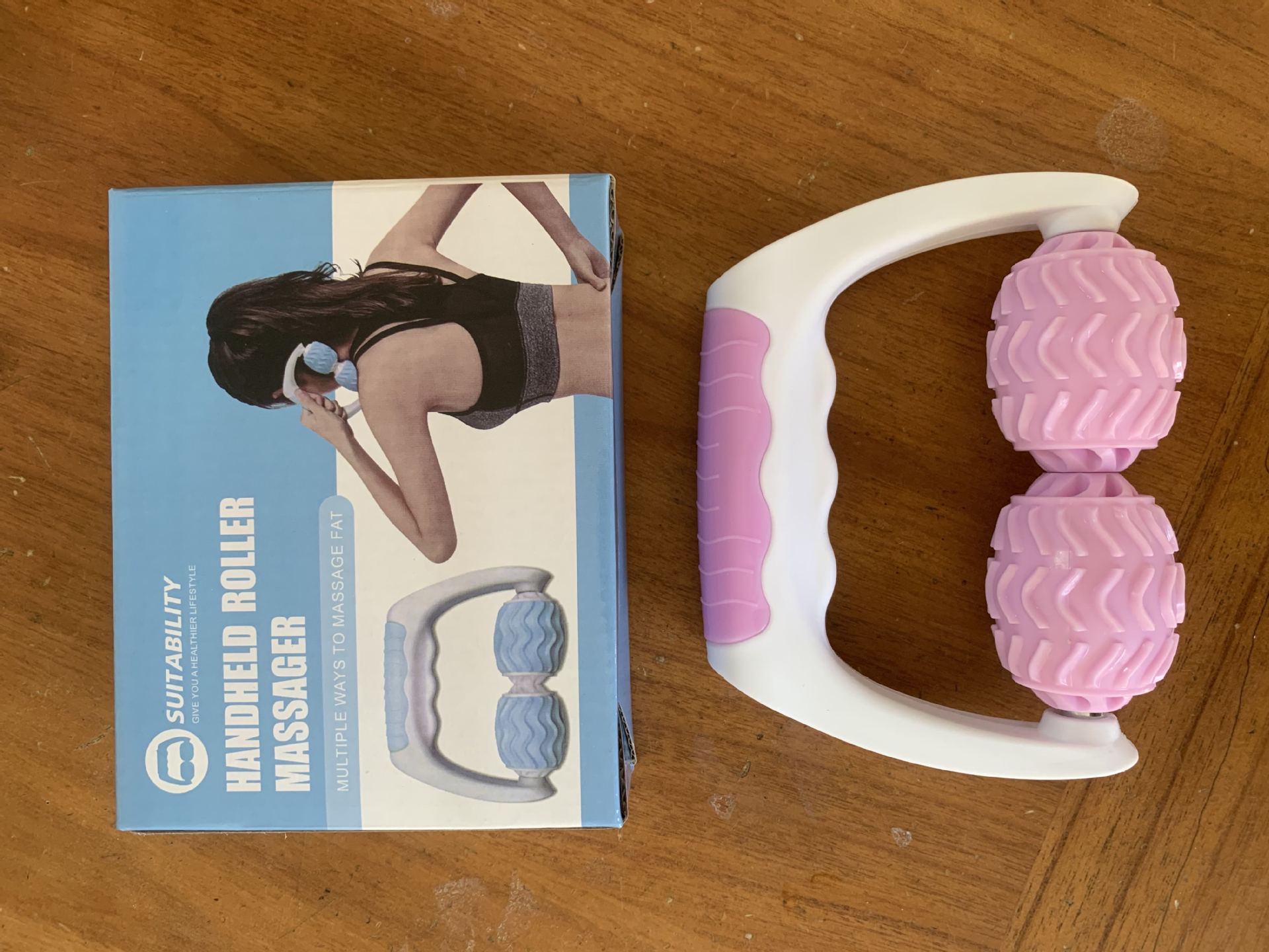 Masajeador de pierna 360 grados, rodillo de masaje para relajación muscular y yoga, mano