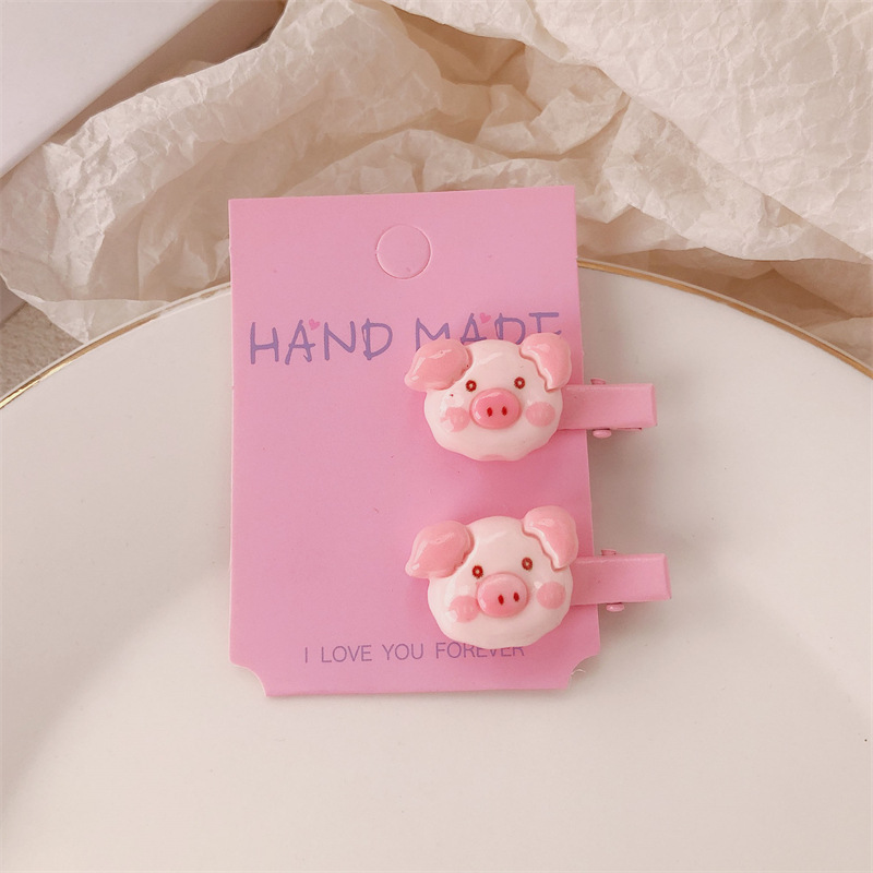 Cute cerdo pequeño cerdo intestino delgado cuerda de cabeza dulce niña dibujos animados cabello anillo cuerda de cabello tira de goma de alta elasticidad duradera