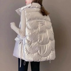 明るい面の綿のベストの女性の秋冬の新しいショートタイプの韓国版のゆったりしているベストの馬は綿の服のコートを挟んで代行して対外貿易の卸売りを代行します。