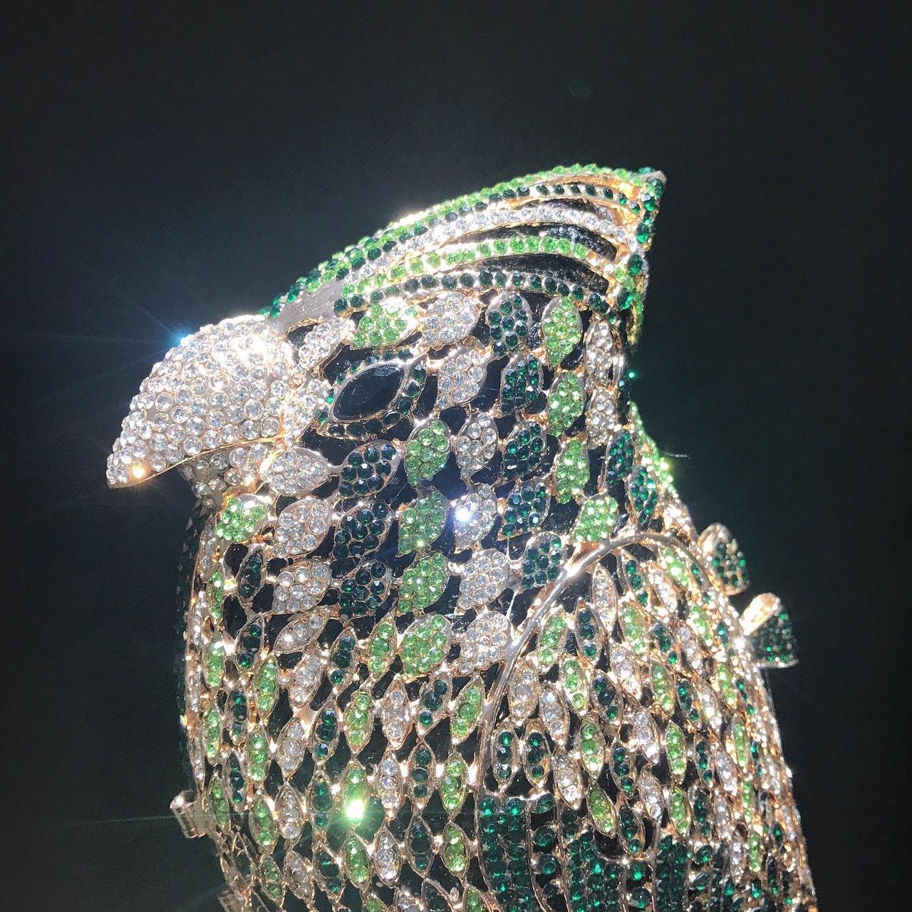 Nuevo paquete de cena de diamantes transfronterizos animal pájaro bolso de mano de diamantes de banquete europeo y americano bolso de diamantes de mujer bolsa de embrague
