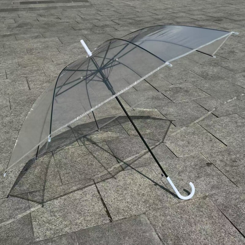 Small fresh transparent umbrella disposable wholesale postage AJ female high sense outdoor stall travel online red photo version