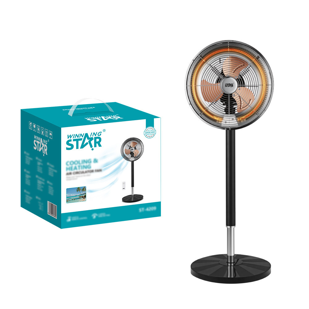 Winningstar Cross-Border Household 2200W Shaking Head Portable Floor-Standing Voice Touch Control Heating and Cooling Circulation Electric Fan