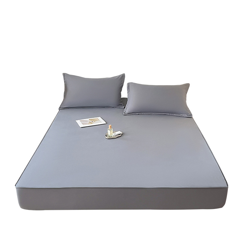 Amazon antibacteriano transfronterizo TPU impermeable monocapa sólida cama sombrero comercio exterior al por mayor antideslizante cubierta protectora de cama de hotel