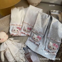 七小七女童打底裤春秋薄款洋气外穿秋季女孩儿童新款棉布爆款长裤