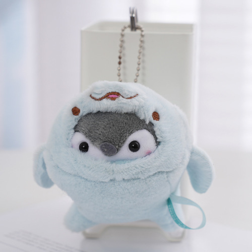 Japanese positive energy little penguin dolphin whale shark penguin plush pendant ocean series penguin bag pendant