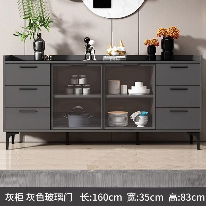 Gabinete de comedor moderno simple contra la pared armario de almacenamiento armario de almacenamiento sala de estar armario de almacenamiento de lujo ligero armario de microondas armario de té armario de vino