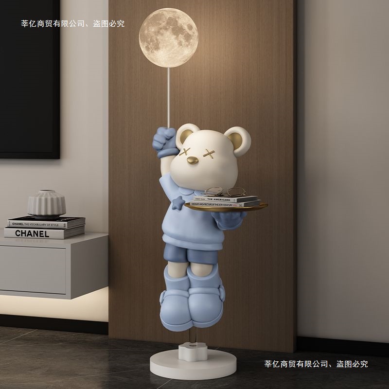 Light Luxury Violent Bear Living Room Ornaments Floor Lamp Entrance Tv Cabinet Sofa Side Decoration Home Accessories Birthday Housewarming