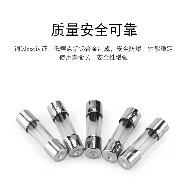 5X20 6x30MM 250V ガラスヒューズ 0.5A 〜 30A 車のシガーライタータコグラフヒューズ|undefined