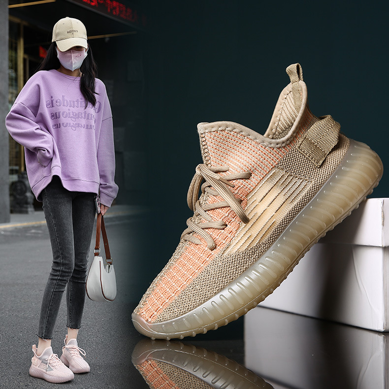 Paar Modellen Kokosnoot Schoenen Vrouwen Zomer Nieuwe Ademende Vliegende Geweven S Ins Koreaanse Versie Van Sport Straat Schieten F_voghion.com