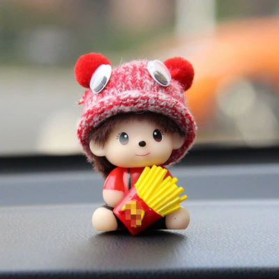 Car ornaments: Ornaments, Cartoon Cute Car - red-hat-fries-no-mark-sticker