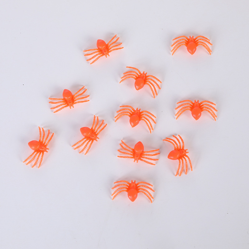 Mini telaraña de halloween, pequeña telaraña de color, dibujos animados de plástico, pequeña telaraña, accesorios decorativos a mano DIY