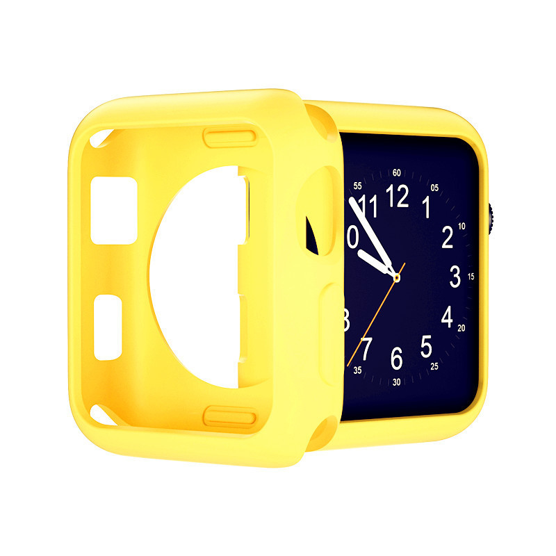 Adecuado para Apple Watch caso applewatch reloj TPU medio paquete cubierta protectora caramelo Shell en stock