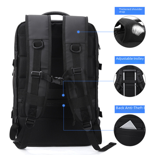 Business Dual-Shoulder Bag Short Trip Travel Backpack 17-inch Laptop Bag Large Capacity Multi-functional Notebook Backpack for Men