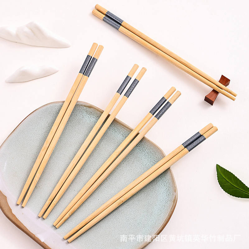 天然锦鲤楠竹鱼鳞创意防花无漆无蜡厂家批发一人一筷中式竹筷