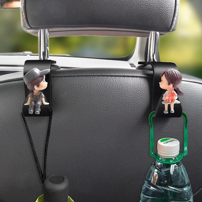 Pequeño gancho para automóviles, respaldo del asiento del automóvil, adornos interiores del automóvil, respaldo trasero, fila trasera multifuncional