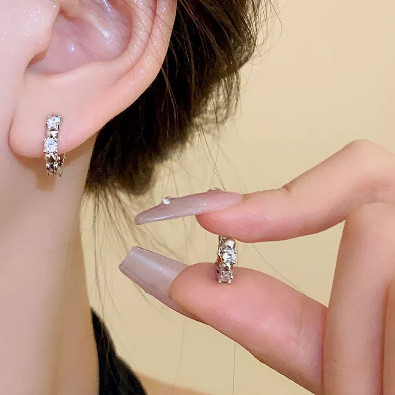 Серебряная игла, цирконы, модные универсальные серьги из жемчуга, стиль высокого качества, стиль «легкая роскошь», оптовая закупка