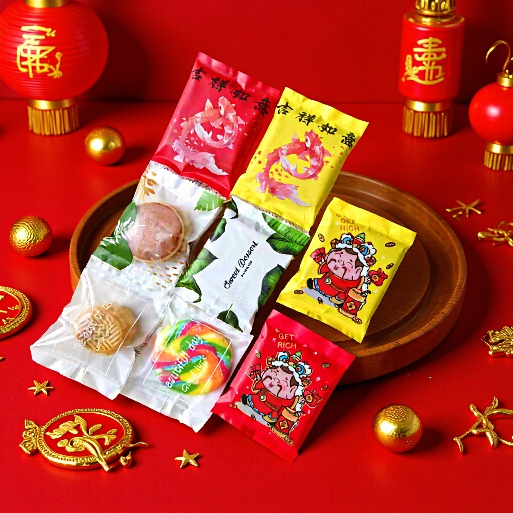 雪花酥牛扎牛轧糖奶枣蔓越莓曲奇糖果饼干包装袋伴手礼小包装分装