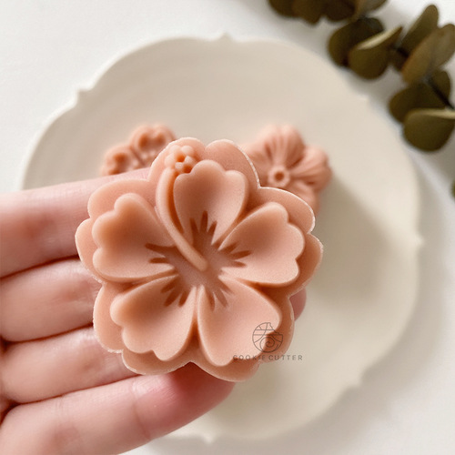 50g Huaer Mung Bean Cake Snow Skin Mooncake Mold Hand Pressed Tea Snack Cantonese Dessert Baking Mold