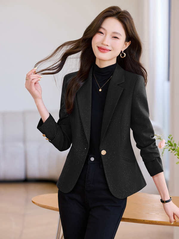 红色西装外套女2025新款春秋职业气质休闲修身高级感女士西服上衣|undefined