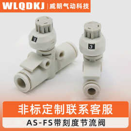 AS-FS系列带刻度节流阀 AS1002 2002FS-04-06速度控制阀刻度表