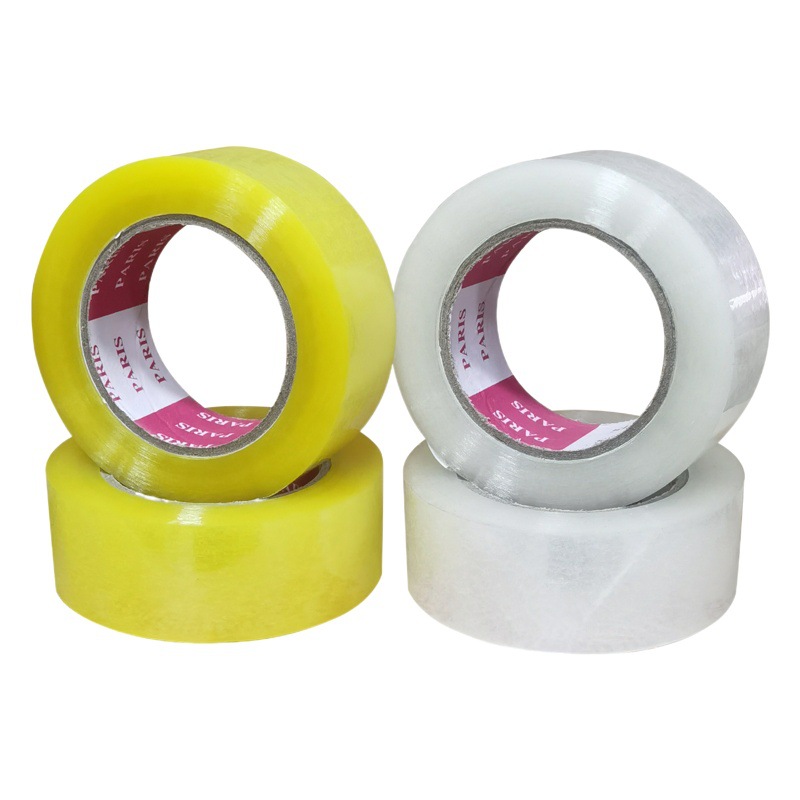 Cinta transparente en stock con etiquetas de advertencia, fabricante de cinta adhesiva para sellado de embalaje al por mayor