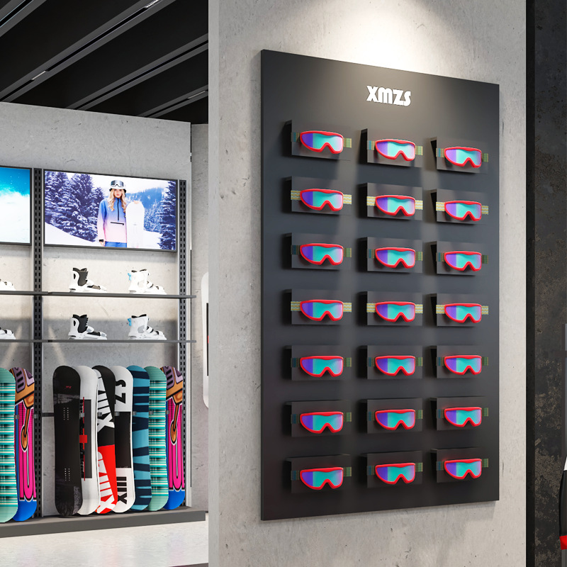 Tienda de ropa estante de exhibición estante de exhibición de artículos deportivos esquí de esquí estante de exhibición de ropa deportiva de hombre