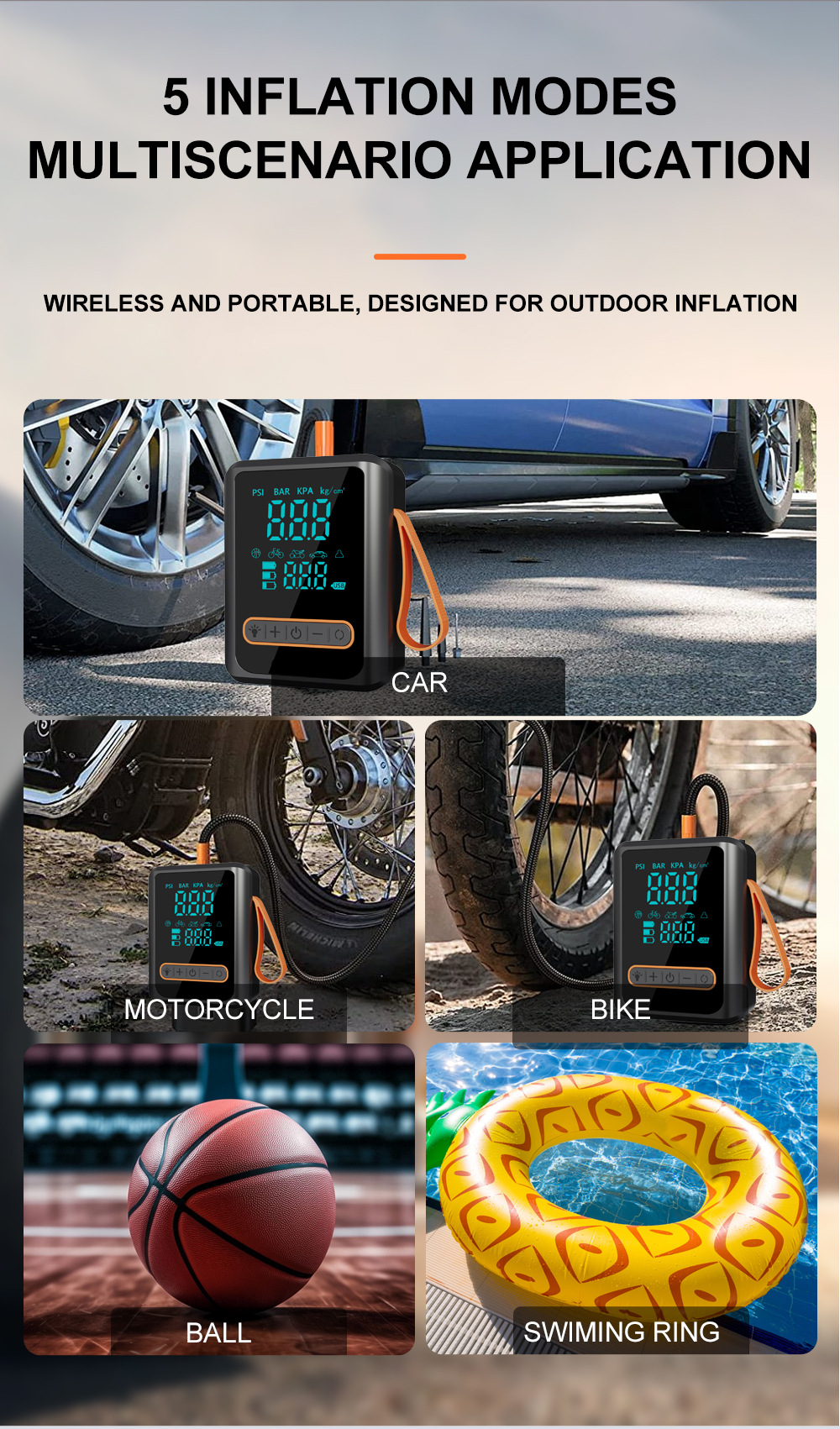 Cross-Border Electric Vehicle Air Pump, Motorcycle Tire Emergency Start-Up Power Bank, Car-Mounted Electric Vehicle Air Pump