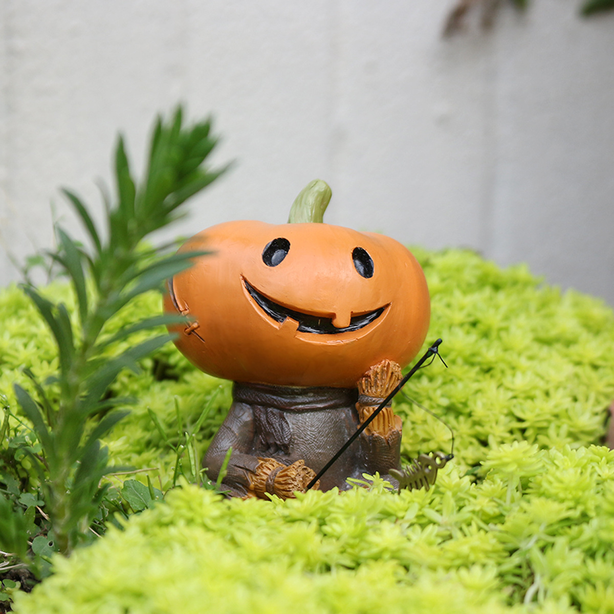  Halloween Creative Pumpkin Skull Fishing Ornaments Cartoon Sculptures Funny Ghost Festival Pumpkin Man Doll Ornaments