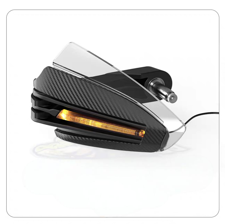 Motorcycle Modification Accessories with Led Light Hand Guard Bow, Universal Windshield Hand Guard Lampshade, Anti-Fall and Windproof Hand Guard