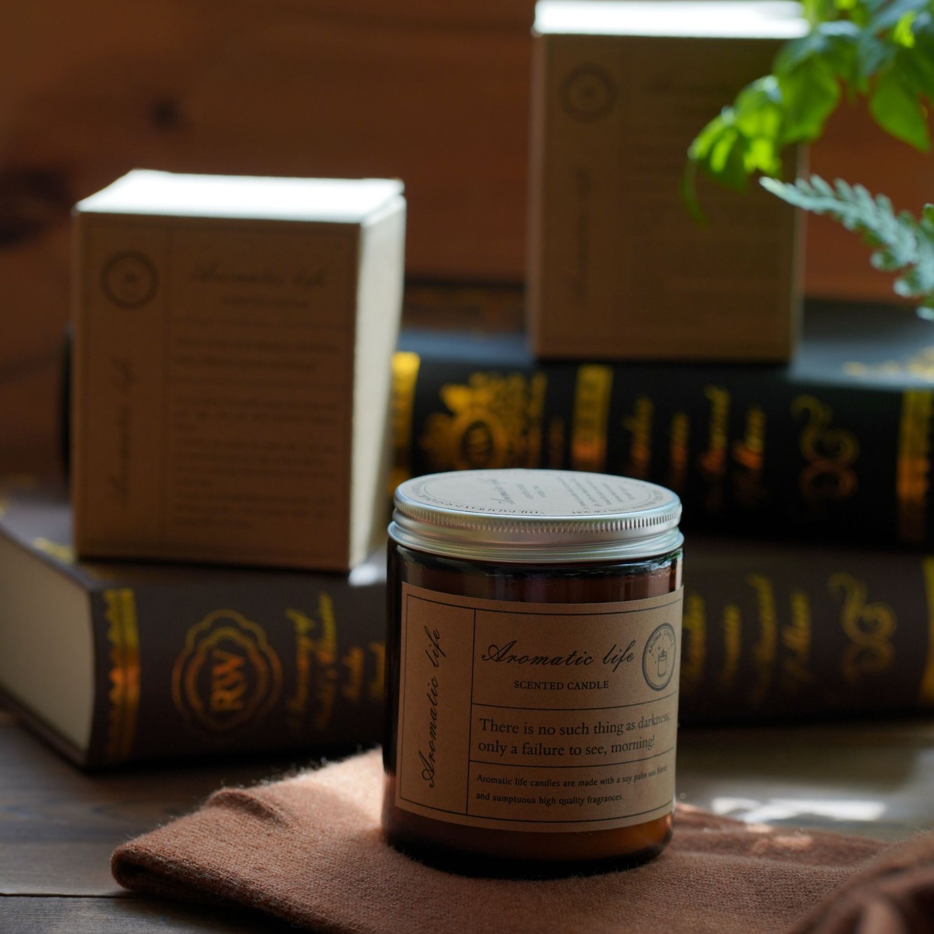 ins style brown cup aromatherapy candle handmade plant wax smokeless romantic aromatherapy gift candle wholesale