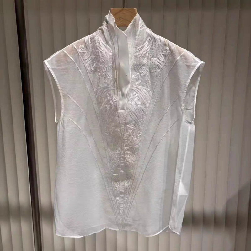 Sleeveless Versatile Women's 2026 Early Spring New Fashion Base Layer Stand-Up Collar Shirt Top Sleeveless Versatile Women's 2026 Early Spring New Fashion Base Layer Stand-Up Collar Shirt Top