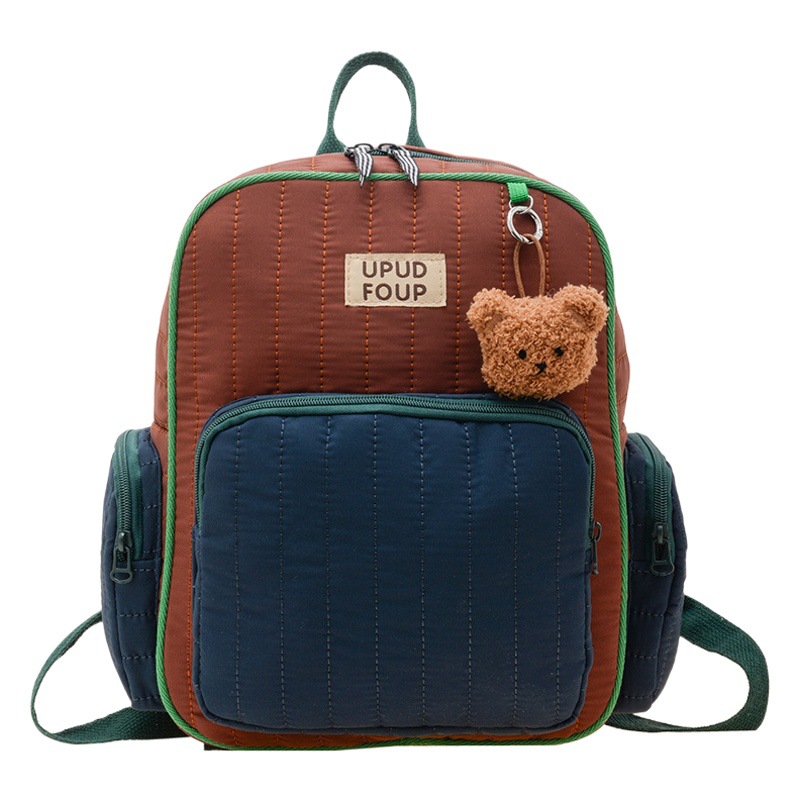 Kindergarten estudiante de dibujos animados mochila estudiante de escuela primaria lindo niño bebé mochila de lona niña padre-niño mochila