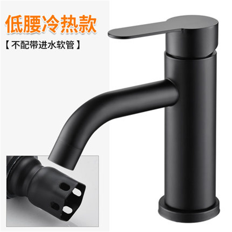 Lavabo caliente y fría del grifo de acero inoxidable baño grifo de baño lavabo solo grifo frío válvula mezcladora