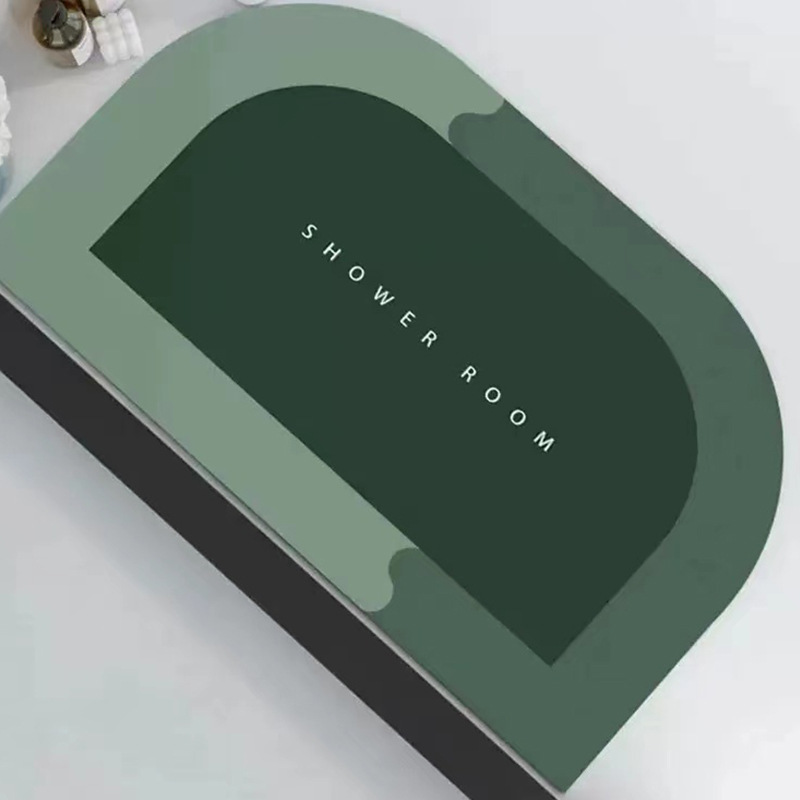Tapete absorbente de tierra de diatomeas suave, antideslizante, de secado rápido, tapete simple para pies, resistente a la suciedad y fácil de limpiar para la entrada del baño.