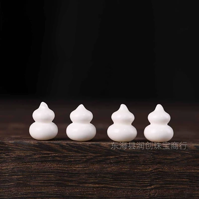 Xizang-style high-quality porcelain camel bone gourd DIY Buddhist bead bracelet accessories, side-hanging beads, and accessories (Zərgərlik ara hissələri) - high-porcelain-white-cow-bone-gourd-measures-approximately-16115mm