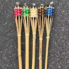 火把节红色竹火把火炬结婚节庆晚会庙会装饰乔迁篝火真火道具竹编