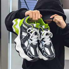 2025新款厚底增高老爹鞋男网面运动鞋学生休闲男鞋一件代发ZP168