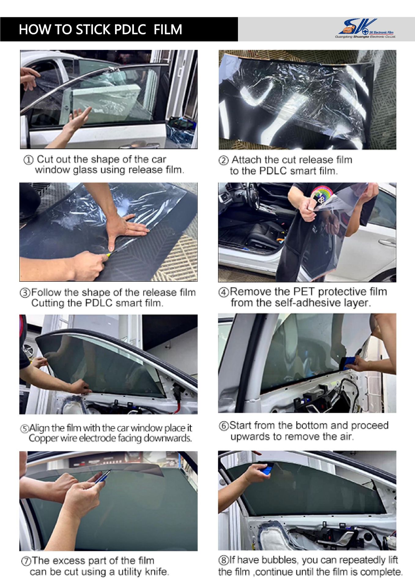 Smart Car Dimming Glass Film Electrochromic Window Film
