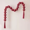 Fabric ball skewers wine red