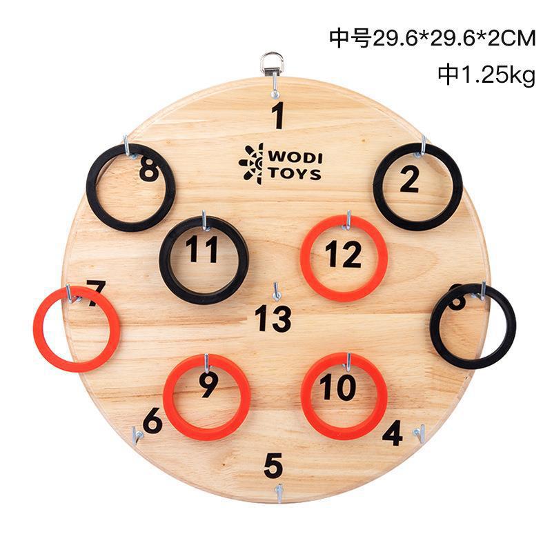 Juego de anillo de pared colgante de jardín de infantes de madera Educación temprana para niños Competencia de lanzamiento interactivo entre padres e hijos Anillo interior