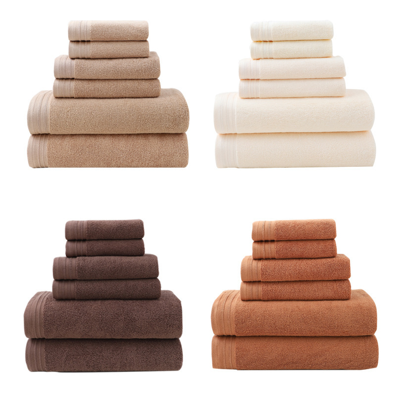 Cross-border cotton bath towel six-piece set Amazon exclusive cotton towel set Bathtowelset foreign trade towel suit