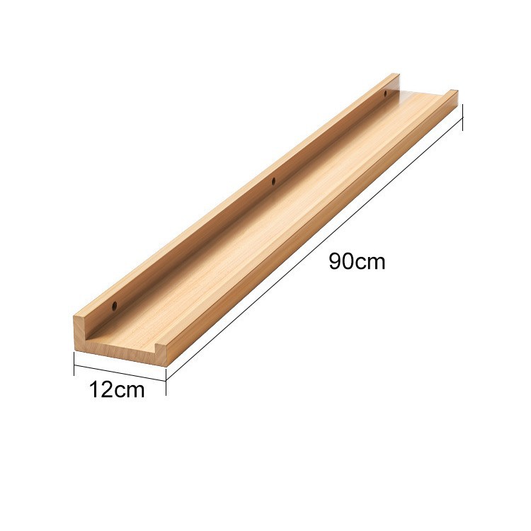 Práctico estante de la pared estante de la partición estante colgante de pared sala de estar TV decoración de la pared de una palabra tablero de madera
