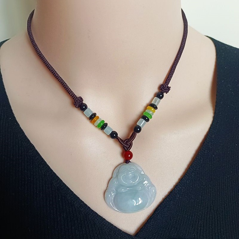Mặt dây chuyền ngọc bích Phật Di Lặc tự nhiên Myanmar A chính hãng có chứng chỉ — Chứng chỉ Đại Phật số 2731. 44.8X50.8x10mm, 2726 số 46.8X50.3X12.2mm, 2729 Đại Phật 47.2X53.7X12.1mm, Chứng chỉ Phật lớn số 2727 49X53X12.2mm chi tiết 14