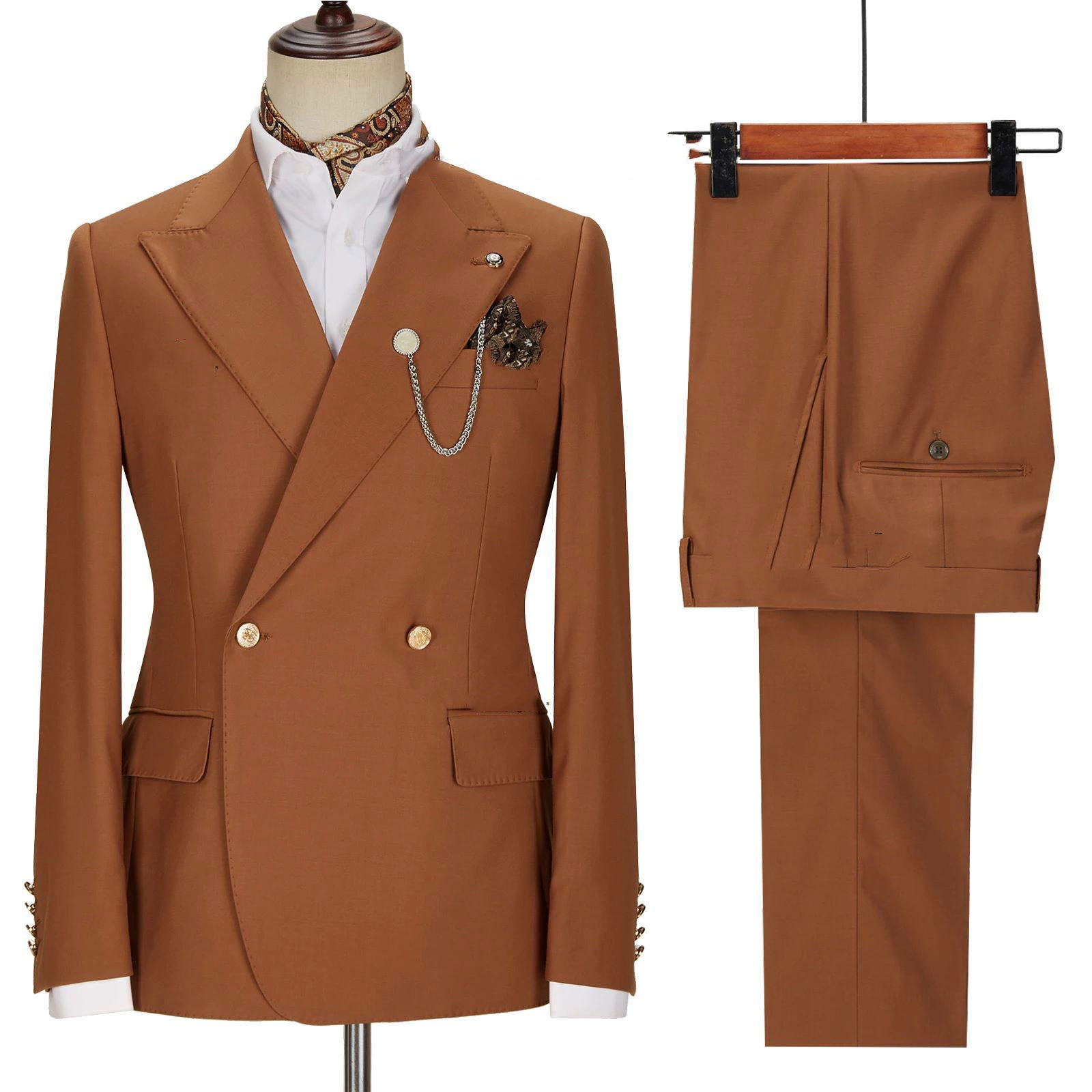 Men's Clothing Two Piece Suit Men's Suit Slim Fit Suit Jacket_voghion.com