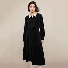 气质连衣裙女2023冬装新款韩版显瘦假两件裙子1EC996231