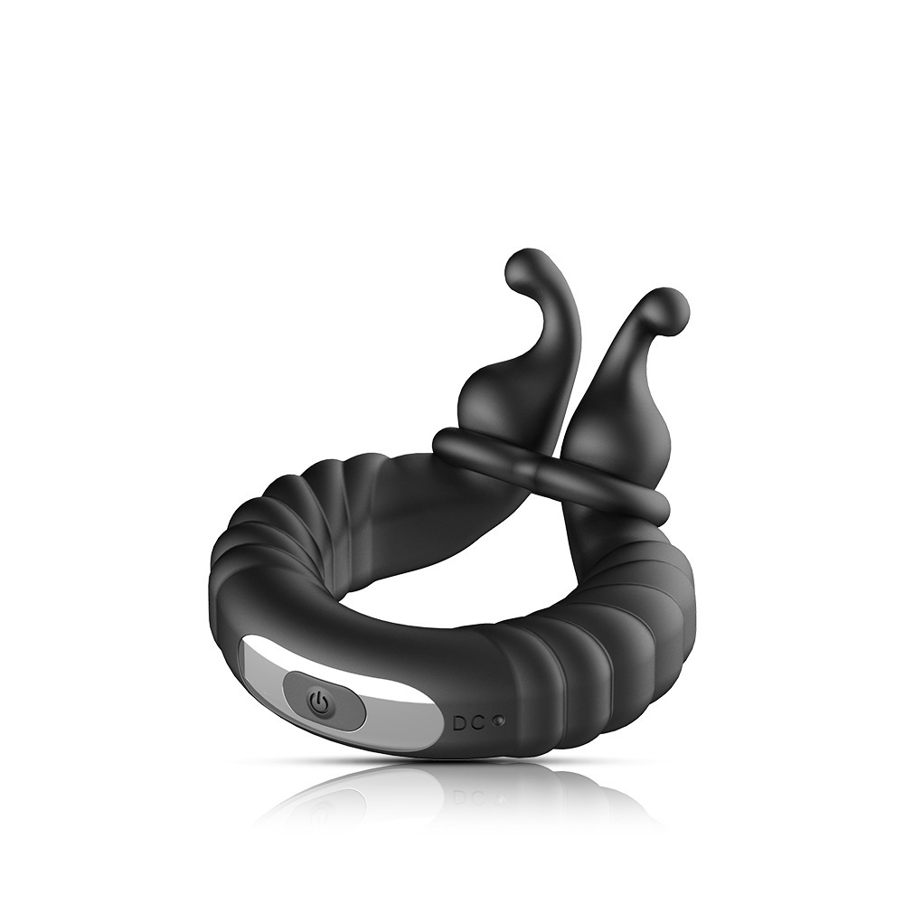 Rechargeable 10-Frequency Vibrating Silicone Lock Ring with Remote Control — detail image 7