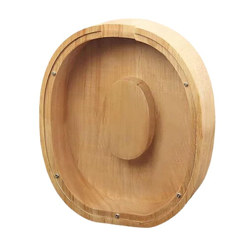 Factory Supply Cross-border New Creative Wooden English Letter Money Bank Transparent Glass Piggy Bank Can Print Logo
