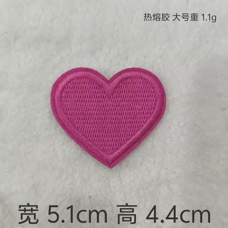トレンディで美しいカラフルなピーチハートコンピュータ刺繍布ステッカーマルチサイズ DIY 手作りステッカー製造装飾ステッカー卸売|undefined