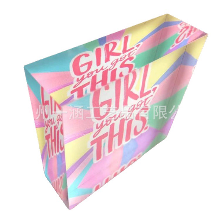 亚克力方块透明亚克力砖uv打印图案logo漫画卡通明星周边摆件