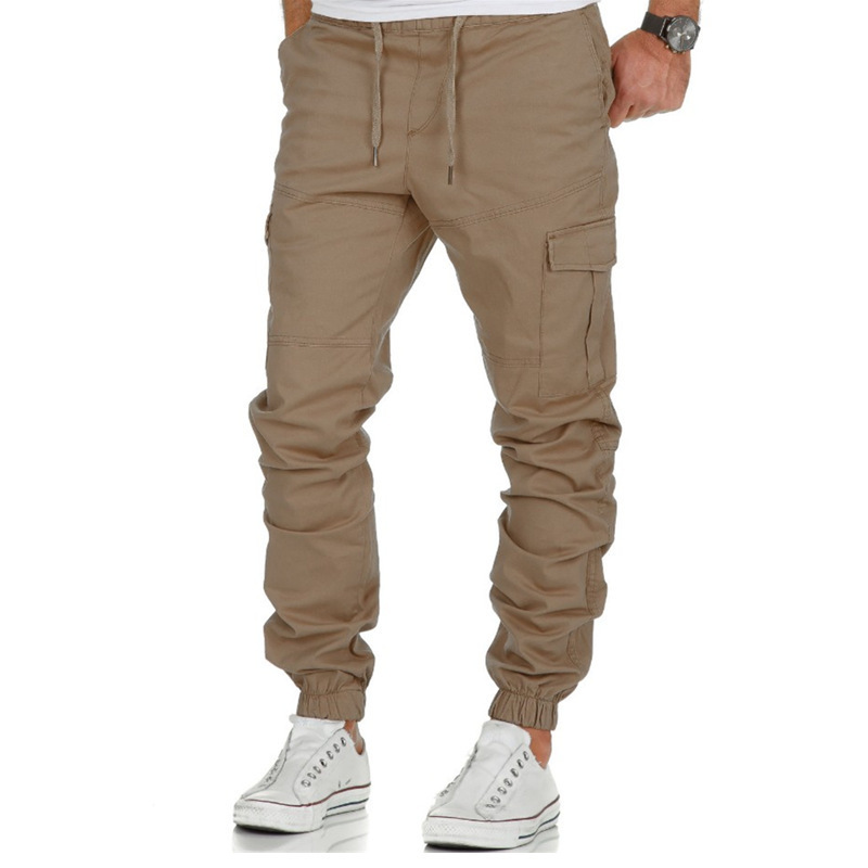 Herrenhose Workwear Multi Pocket Lange gewebte Freizeithose für Herren, Sportleggings_voghion.com